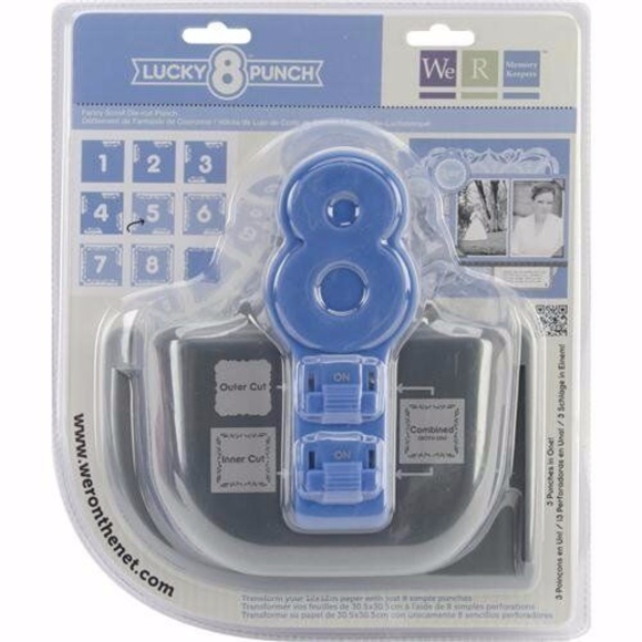 We R Memory Keepers Lucky 8 Ppr Punch Fancy Scroll - Picture 2 of 3